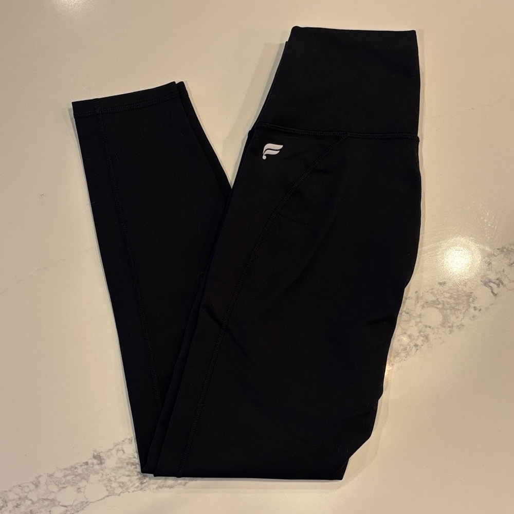 Fabletics PowerHold Black Leggings High Rise Compression Size S Workout Yoga